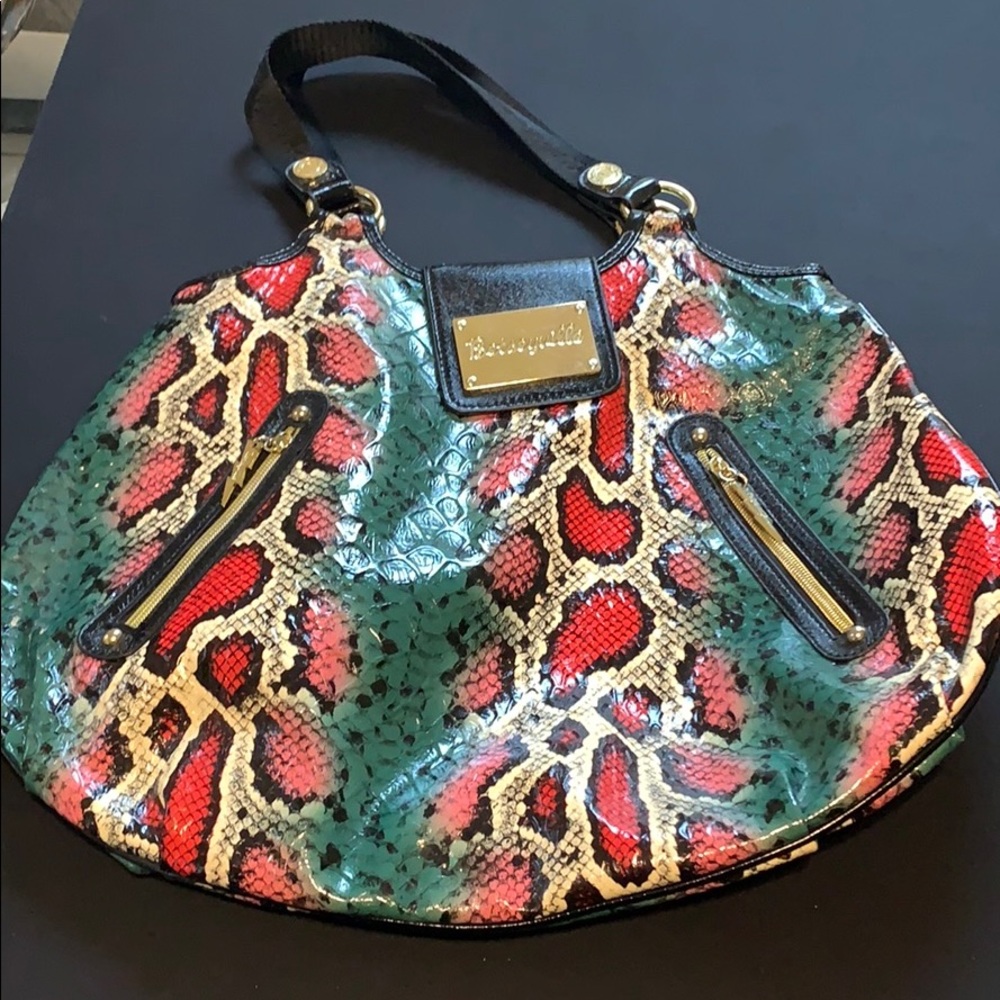 Betseyville Betsy Johnson snake print rainbow bag